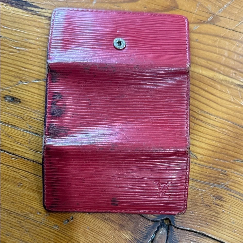 Louis Vuitton Women's Red Key Wallet Pouch
